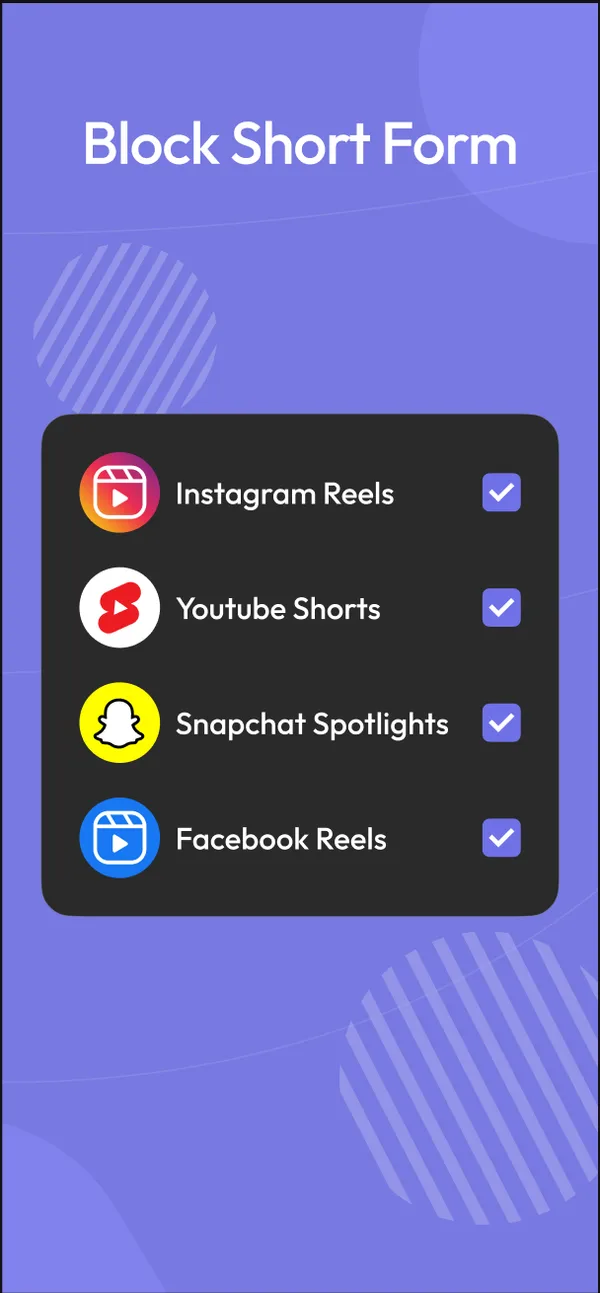 ScreenZen short form video controls